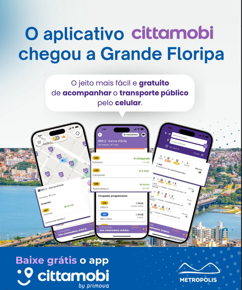 Cittamobi – o app da Grande Floripa: novo app do transporte coletivo é destaque na imprensa catarinense